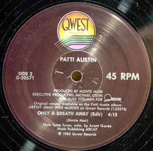 Back Cover Single Patti Austin - Only A Breath Away