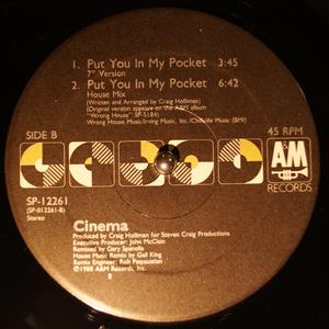 Back Cover Single Cinema - Put You In My Pocket