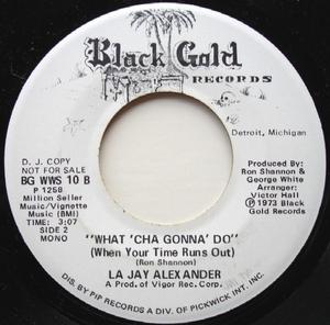 Back Cover Single La-jay Alexander - What 'Cha Gonna' Do (When Your Time Runs Out)