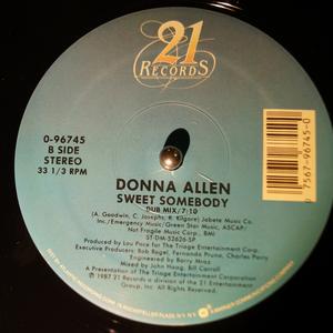 Back Cover Single Donna Allen - Sweet Somebody