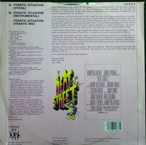 Back Cover Single Afrika Bambaataa - Frantic Situation