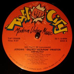 Back Cover Single Jerome Prister - Say You'll Be