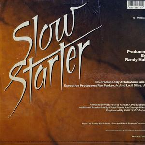 Back Cover Single Randy Hall - Slow Starter