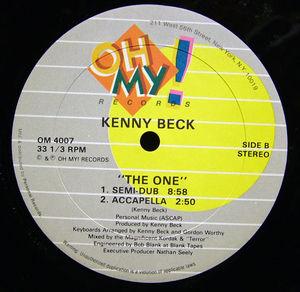 Back Cover Single Kenny Beck - The One