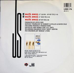 Back Cover Single Joyce Sims - Walk Away