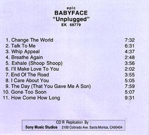 Front Cover Album Babyface - MTV Unplugged NYG 1997