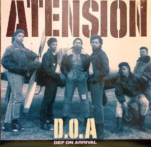 Album  Cover Atension - D.o.a. Def On Arrival on ISLAND Records from 1989