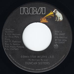 Front Cover Single Duncan Sisters - Gonna Stay In Love