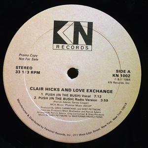 Front Cover Single Clair Hicks And Love Exchange - Push (In The Bush)