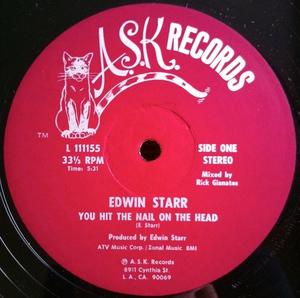Front Cover Single Edwin Starr - You Hit The Nail On The Head 