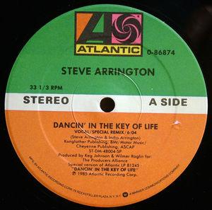 Front Cover Single Steve Arrington - Dancin' In The Key Of Life