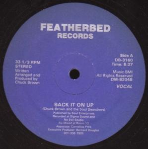 Front Cover Single Chuck Brown And The Soul Searchers - Back It On Up