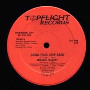 Front Cover Single Mike Mccray - Bring Your Love Back (Red Promo)