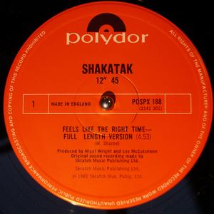 Front Cover Single Shakatak - Feels Like The Right Time