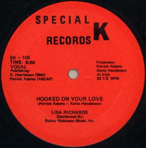 Front Cover Single Lisa Richards - Hooked On Your Love