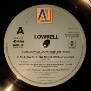 Front Cover Single Lowrell - Mellow Mellow Right On