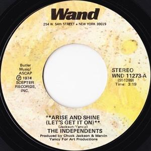 Front Cover Single The Independents - Arise And Shine