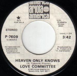 Front Cover Single Love Committee - Heaven Only Knows