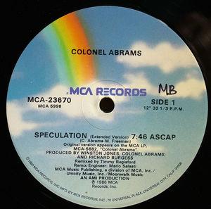 Front Cover Single Colonel Abrams - Speculation