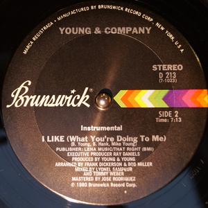 Front Cover Single Young And Company - I Like (What You're Doing To Me)