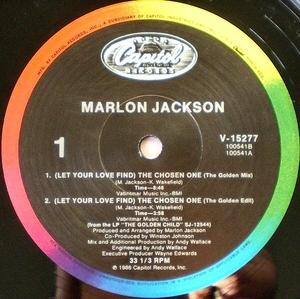 Front Cover Single Marlon Jackson - (Let Your Love Find) The Chosen One