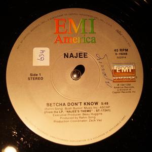 Front Cover Single Najee - Betcha Don't Know
