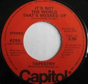 Front Cover Single Tapestry - It's Not The World That's Messed Up