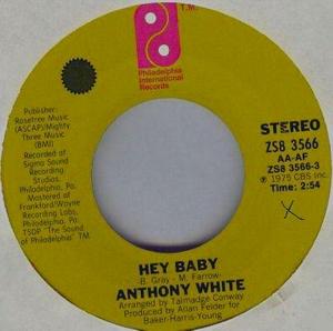 Front Cover Single Anthony White - Hey Baby