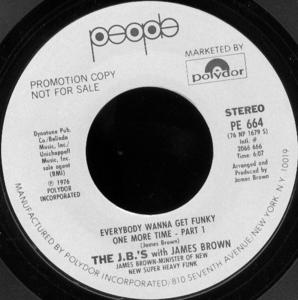Front Cover Single The J. B.'s - Everybody Wanna Get Funky One More Time