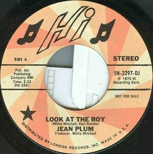 Front Cover Single Jean Plum - Look At The Boy