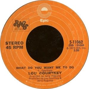 Front Cover Single Lou Courtney - What Do You Want Me To Do