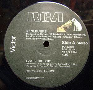 Front Cover Single Keni Burke - You're The Best