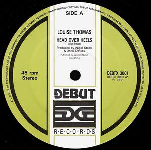 Front Cover Single Louise Thomas - Head Over Heels