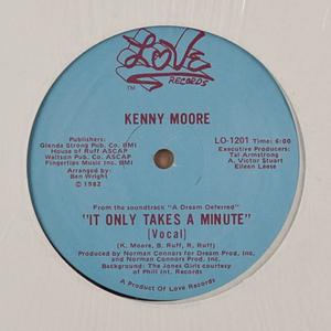 Front Cover Single Kenny Moore - It Only Takes A Minute