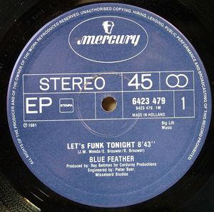 Front Cover Single Blue Feather - Let's Funk Tonight
