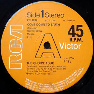 Front Cover Single The Choice Four - Come Down To Earth