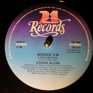 Front Cover Single Donna Allen - Serious