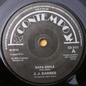 Front Cover Single J.j. Barnes - Sara Smile