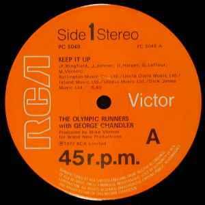 Front Cover Single Forsale - Olympic Runners Feat Gene Chandler - Keep It Up