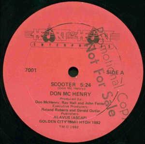 Front Cover Single Don Mc Henry - Scooter