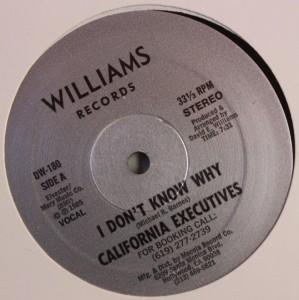 Front Cover Single California Executives - I Don't Know Why