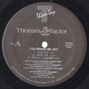 Front Cover Single Thomas And Taylor - You Bring Me Joy