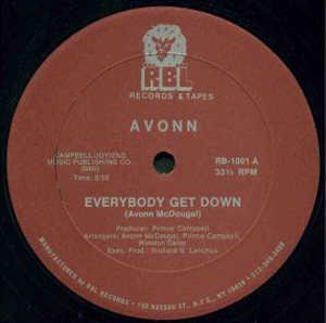 Front Cover Single Avonn - Everybody Get Down