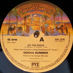 Front Cover Single Donna Summer - On The Radio