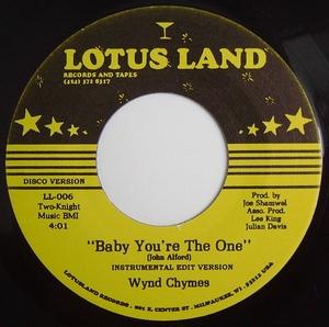 Front Cover Single Wynd Chymes - Baby You're The One