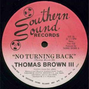 Front Cover Single Thomas Brown Iii - No Turning Back