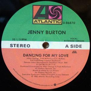Front Cover Single Jenny Burton - Dancing For My Love