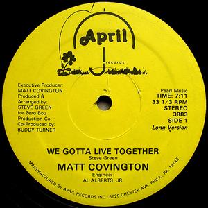 Front Cover Single Matt Covington - We Gotta Live Together