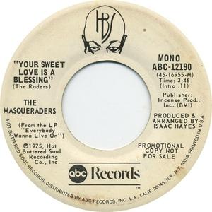 Front Cover Single The Masqueraders - Your Sweet Love Is A Blessing