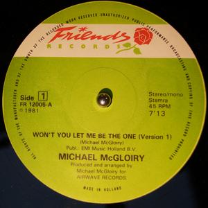 Front Cover Single Michael Mcgloiry - Won't You Let Me Be The One